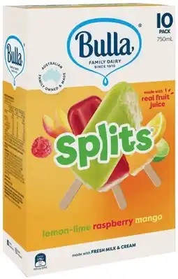 IGA Bulla Ice Cream Sticks 8‑10 Pack or Frozen Yoghurt 8‑14 Pack Selected Varieties offer
