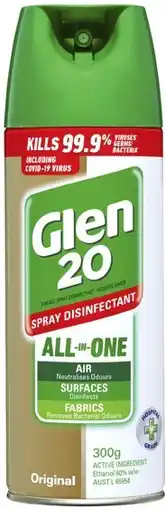 IGA Glen 20 Disinfectant Spray 300g Selected Varieties offer