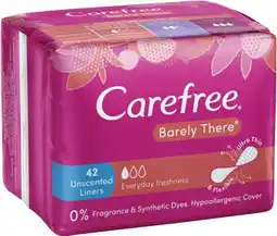 IGA Carefree Barely There Unscented Liners 42 Pack offer