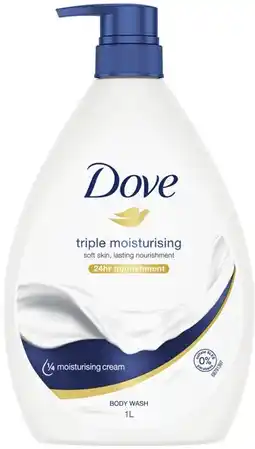 IGA Dove Body Wash 1 Litre Selected Varieties offer