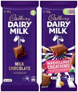 IGA Cadbury Chocolate Block 150‑190g Selected Varieties offer