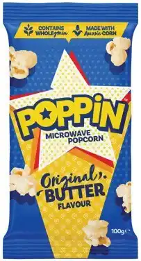IGA Poppin Microwave Popcorn Original Butter Flavour 100g offer