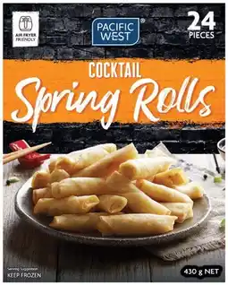 IGA Pacific West Spring Rolls, Dim Sims, Prawns Dumplings or Platter 265‑430g Selected Varieties offer