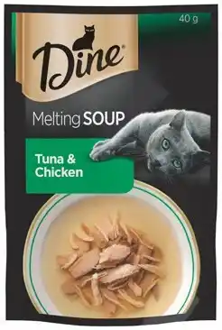 IGA Dine Melting Soup or Fine Flakes Cat Food 35‑40g Selected Varieties offer