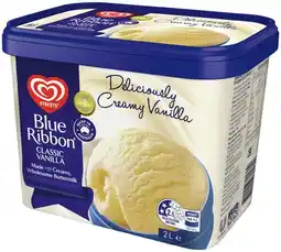 IGA Streets Blue Ribbon Ice Cream 2 Litre Selected Varieties offer