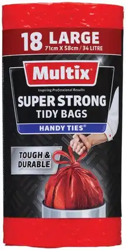 IGA Multix Super Strong Large Tidy Bags 34 Litre 18 Pack offer