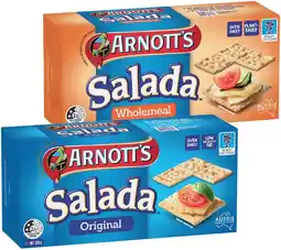 IGA Arnott’s Salada Crackers 250g Selected Varieties offer