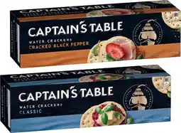 IGA Captain’s Table Water Crackers 125g Selected Varieties offer