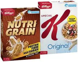 IGA Kellogg’s Cereals Nutri‑Grain 470g, Special K Original or Coco Pop Chex 500g offer