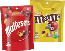 IGA M&M’s 130-180g, Maltesers 120-140g or Pods 160g Share Pack Selected Varieties offer