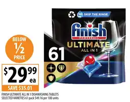 Supabarn Finish ultimate all in 1 dishwashing offer
