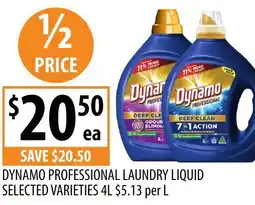 Supabarn Dynamo professional laundry liquid offer