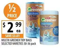 Supabarn Multix greener tidy bags offer