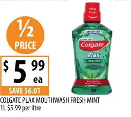 Supabarn Colgate plax mouthwash fresh mint offer