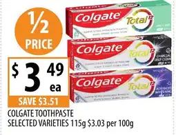 Supabarn Colgate toothpaste offer