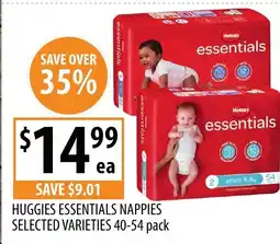 Supabarn Huggies essentials nappies offer