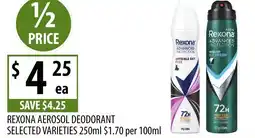 Supabarn Rexona aerosol deodorant offer