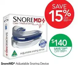 Terry White Snoremd adjustable snoring device offer