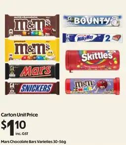 Campbells Wholesale Mars chocolate bars varieties offer