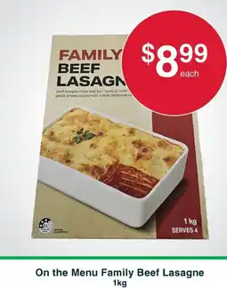 Australian Butchers On the menu family beef lasagne offer