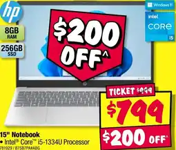 JB Hi-Fi 15" notebook intel® core™ i5-1334u processor offer