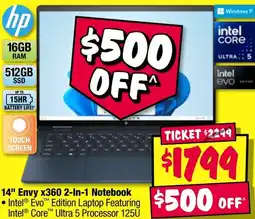 JB Hi-Fi 14' envy x360 2 in 1 notebook offer