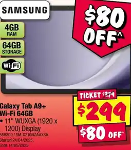 JB Hi-Fi Galaxy galaxy tab a9+ offer
