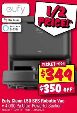 JB Hi-Fi Eufy clean l50 ses robotic vac offer