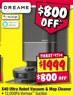 JB Hi-Fi X40 ultra robot vacuum & mop cleaner offer