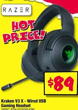 JB Hi-Fi Kraken v3 x - wired usb gaming headset offer