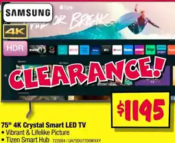 JB Hi-Fi 75" 4k crystal smart led tv offer