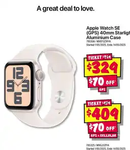 JB Hi-Fi Apple watch se offer