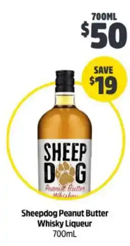 BWS Sheepdog peanut butter whisky liqueur offer