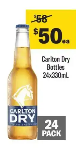 Liquorland Carlton dry bottles offer