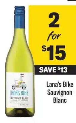 Liquorland Lana's bike sauvignon blanc offer