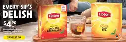 Ritchies Lipton quality english breakfast or black tea offer