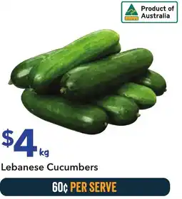 Ritchies Lebanese cucumbers offer