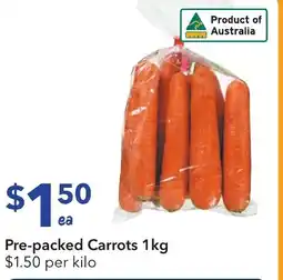Ritchies Pre-packed carrots offer