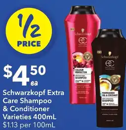 Schwarzkopf extra care shampoo & conditioner