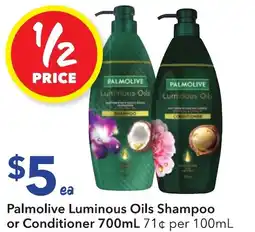 Ritchies Palmolive luminous oils shampoo or conditioner offer
