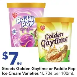 Streets golden gaytime or paddle pop ice cream