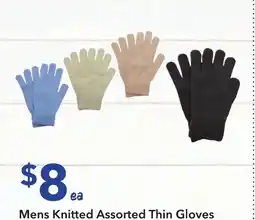 Ritchies Mens knitted assorted thin gloves offer