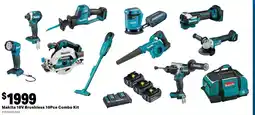 Mitre 10 Makita 18v brushless 10pce combo kit offer