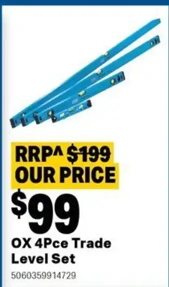 Mitre 10 Ox 4pce trade level set offer