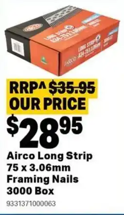 Mitre 10 Airco long strip framing nails offer