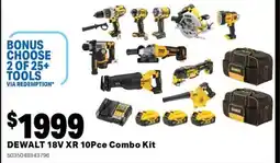 Mitre 10 Dewalt 18v xr 10pce combo kit offer