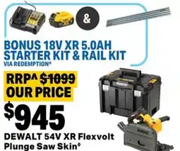 Mitre 10 Flexvolt plunge saw skin offer