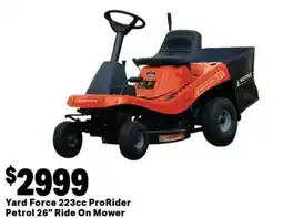 Mitre 10 Prorider petrol ride on mower offer