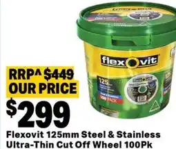 Mitre 10 Steel & stainless ultra thin cut off wheel offer