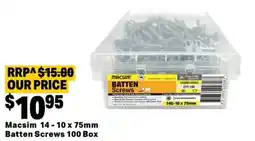 Mitre 10 Macsim batten screws offer